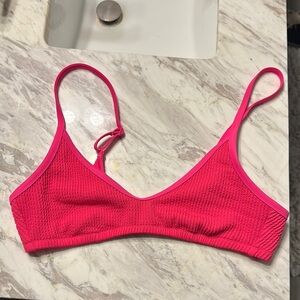 Aerie real good hot pink bikini swim top